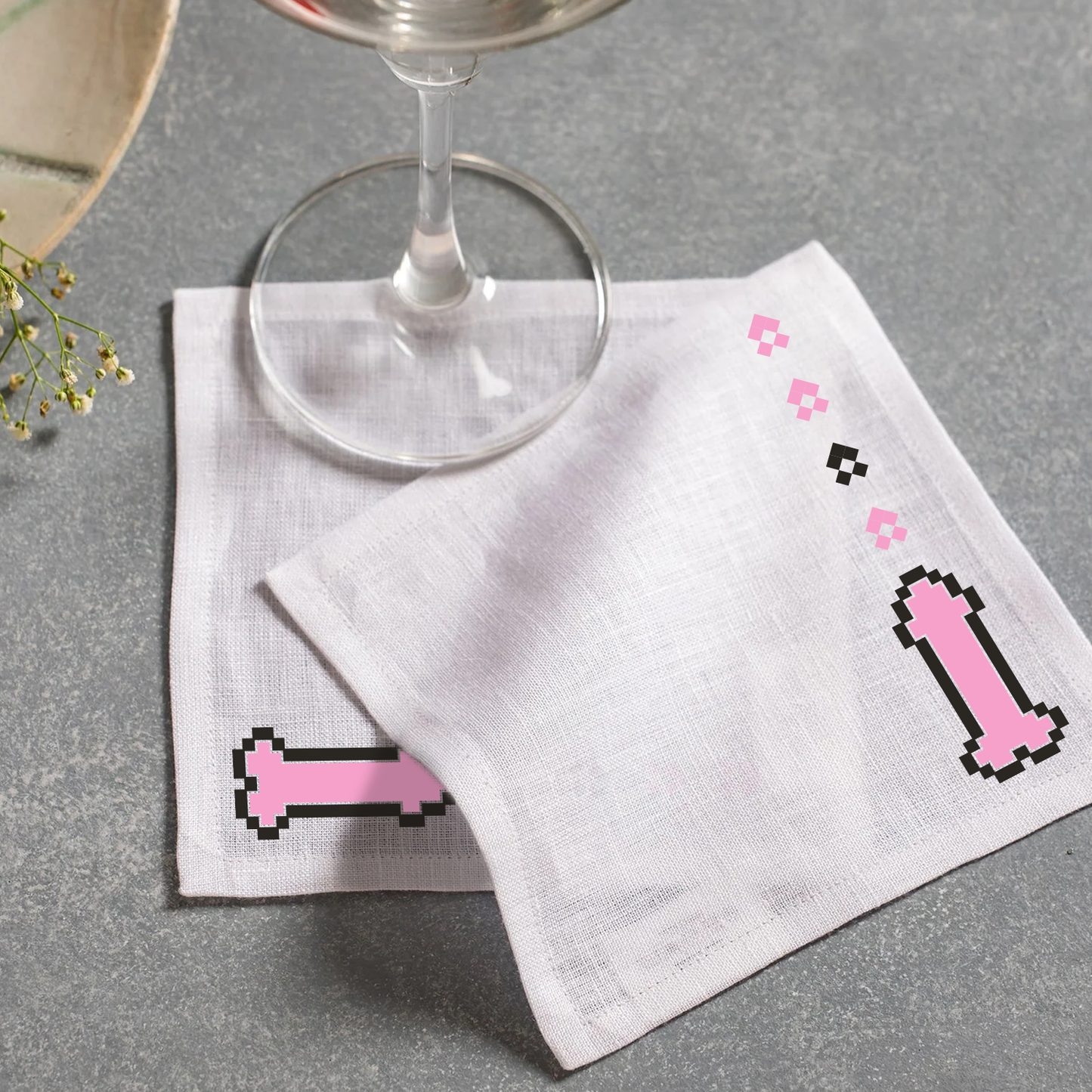 Linen Cocktail Napkins - Dixs Pics
