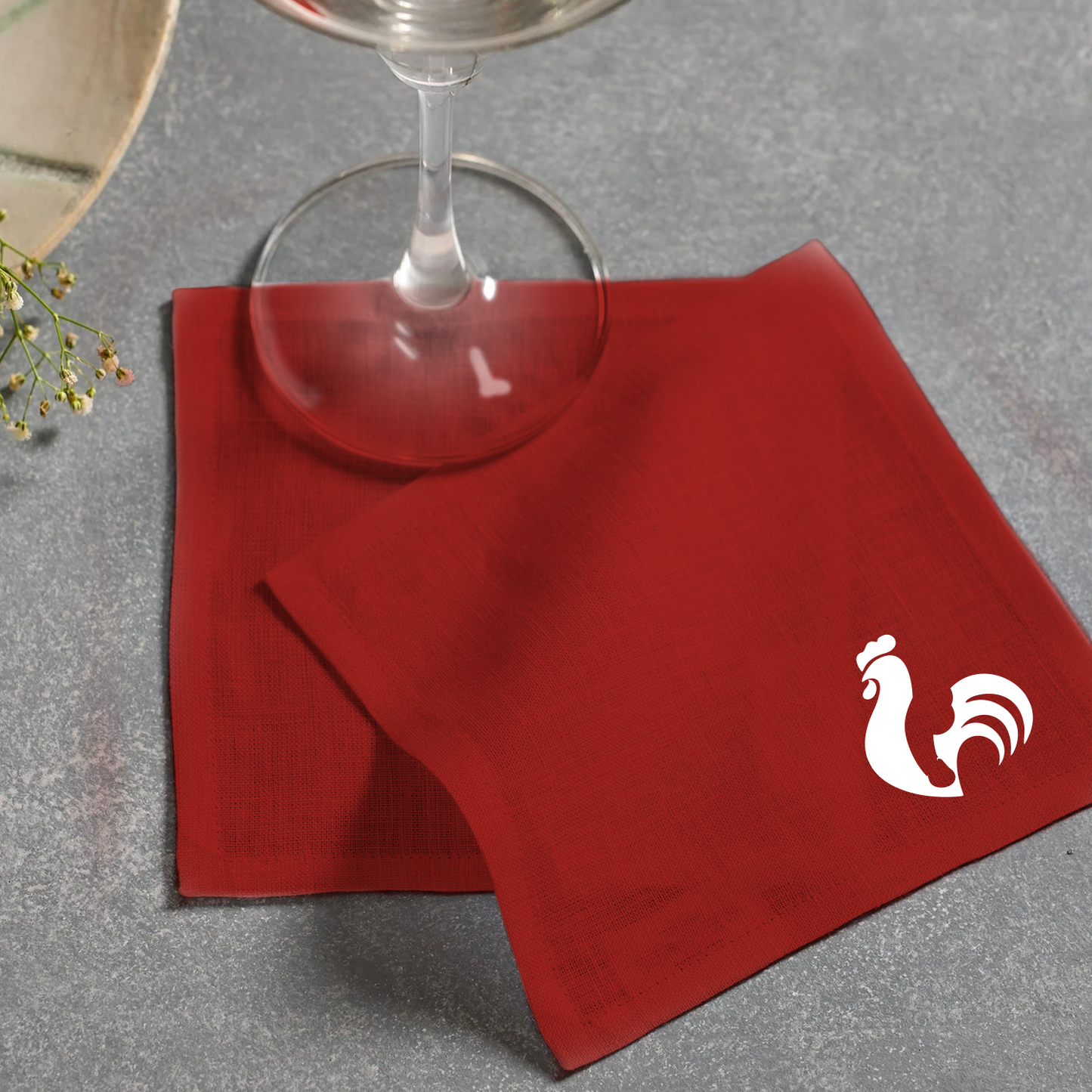 Linen Cocktail Napkins - Rooster & Co.