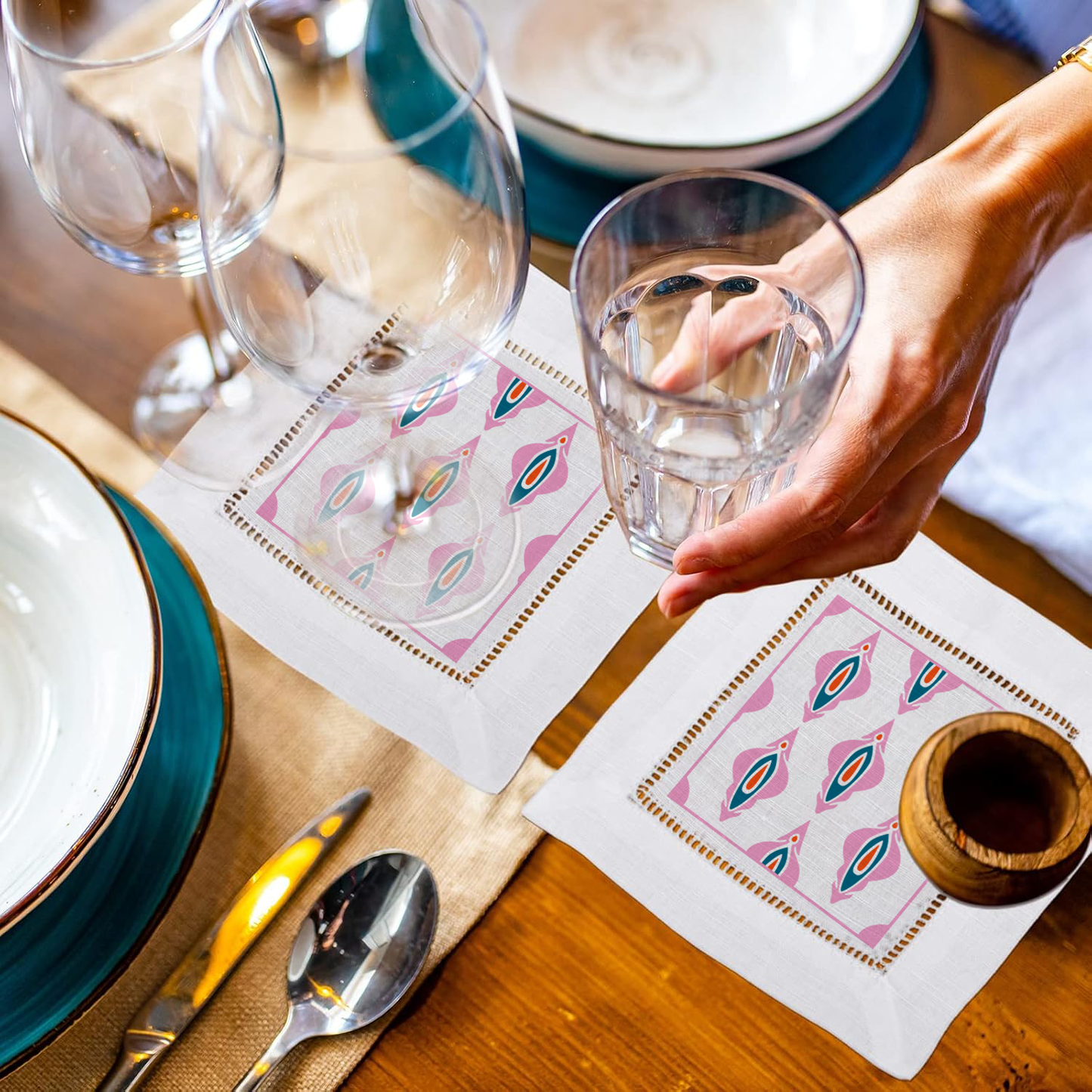 Linen Cocktail Napkins - Vijamjams