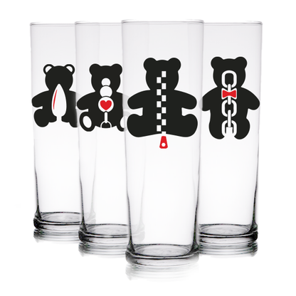 Teddy Party of Four Cocktail Glass Set (13.5oz)