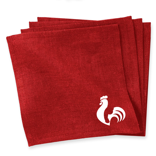 Linen Cocktail Napkins - Rooster & Co.