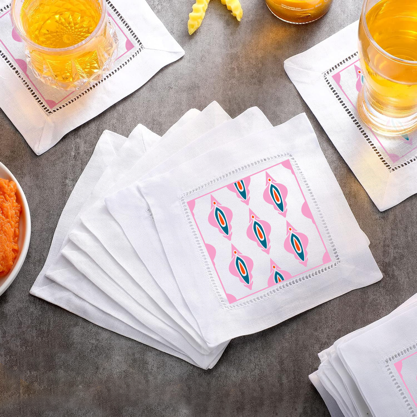 Linen Cocktail Napkins - Vijamjams
